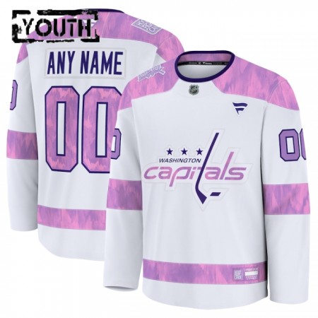 Washington Capitals tröja Customized Fanatics Hockey Fights Cancer Practice 2024-25 Vit - NHL Tröjor Barn Washington Capitals tröja Customized Fanatics Hockey Fights Cancer Practice 2024-25 Vit - NHL Tröjor Barn